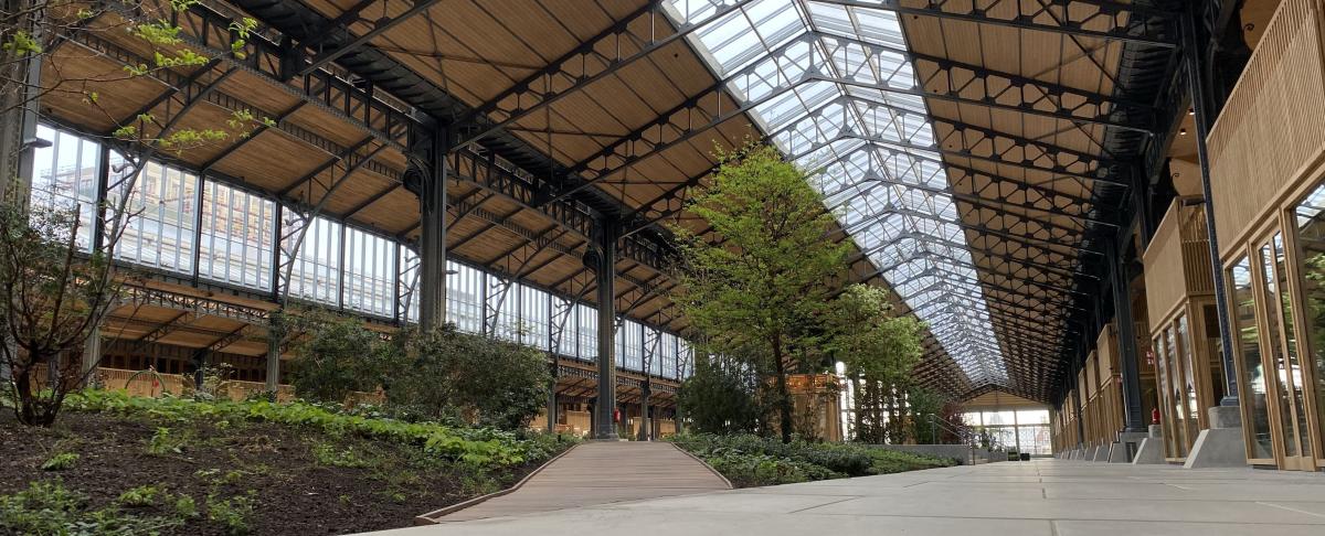 The construction of a skylight and roof light in the Gare Maritime of Tour & Taxis in Brussels